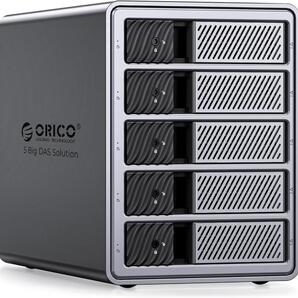 ORICO HDDケース 5台 40Gbps出力 ハブ拡張機能付き 3.5インチ HDD ケース デイジーフェイス機能付き 最大330TB