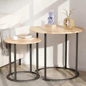 サイドテーブル 2段 木目調 おしゃれ 寝室 リビング北欧風 ナイトテーブル