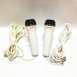 ■ カラオケ JOYSOUND 純正 USBマイク 2個セット 美品 ジョイサウンド Wii WiiU Switch PC 録音 配信 小型 軽量 任天堂 除菌 クリーニング