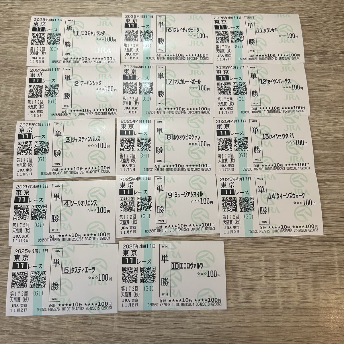 Yahoo!オークション -「現地的中単勝馬券」の落札相場・落札価格