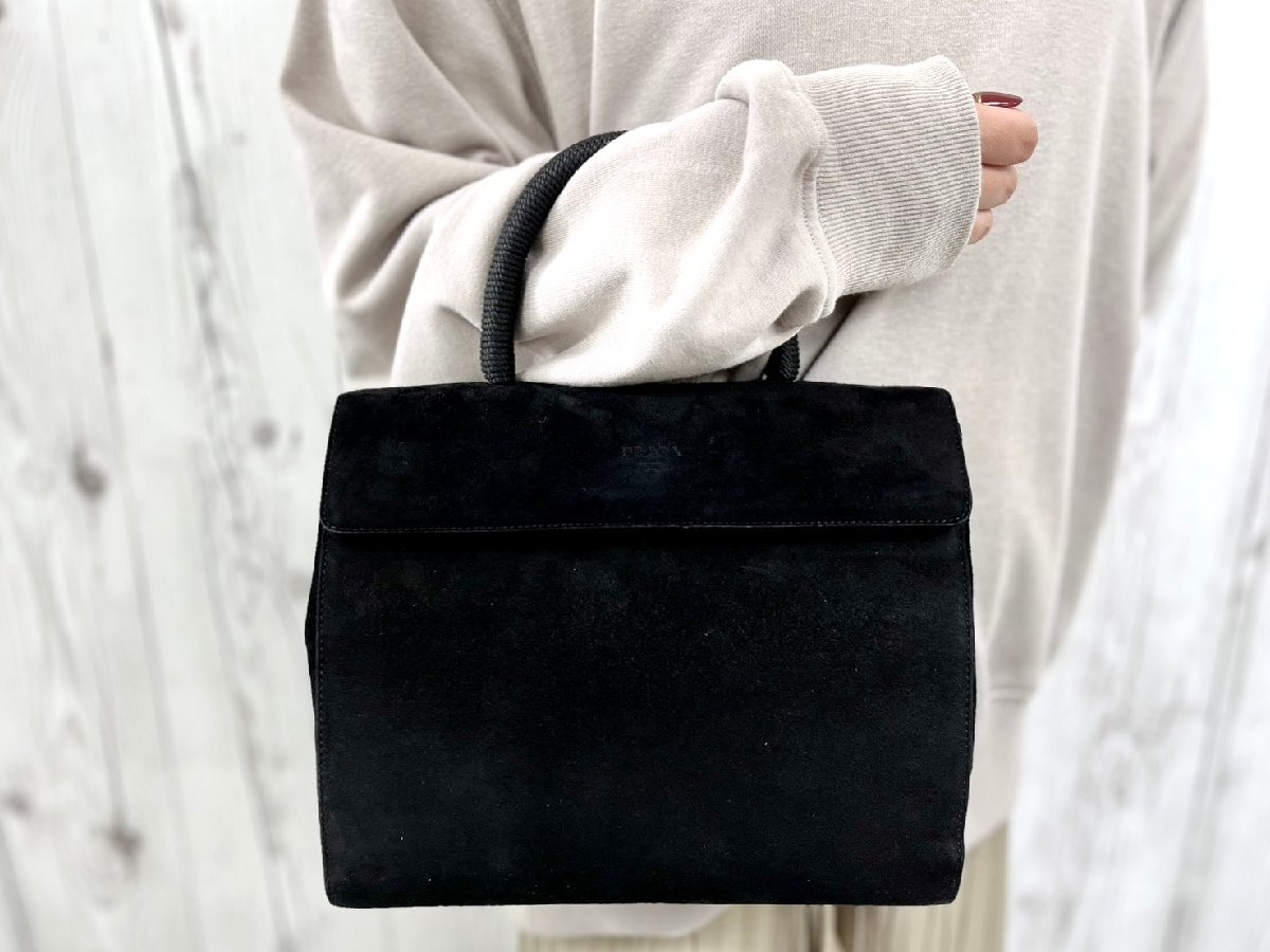 2025年最新】Yahoo!オークション -「プラダ スエード バッグ」(プラダ