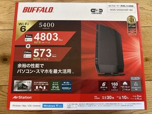 BUFFALO WSR-5400AX6P-BK Wi-Fi6 無線LANルーター