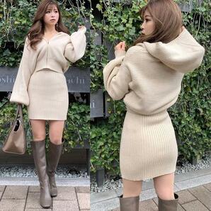 LIP SERVICE リップサービス ニットフーディセットアップ