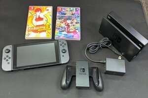 ☆ Nintendo SWITCH HAC-001 任天堂 スイッチ 箱無し / マリオカート8デラックス / フィットボクシング2 USED ☆
