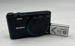 1円〜③【動作確認済み】美品 SONY ソニー Cyber-shot DSC-WX300 コンパクト デジタルカメラ ブラック 本体 バッテリー付き