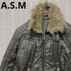 A.S.M アトリエ サブ メン ATELIER SAB MEN archive アーカイブ 中綿ジャケット ブルゾン M ファー お兄系 グランジ Y2K ギャル男 ナイロン