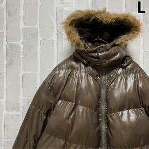 archive アーカイブ 中綿ジャケット ブルゾン ブラック L ファー お兄系 グランジ Y2K ギャル男 ナイロン ドローコード G-EARTH 94 無地