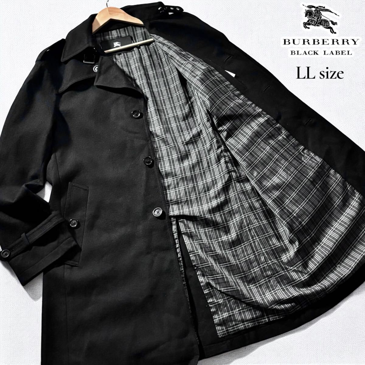 【値下げ済み極美品】バーバリーブラックレーベル　ブラックステンカラーコート 2025年最新】Yahoo!オークション -「バーバリー ステンカラーコート