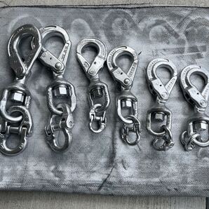 鉄骨鳶・スイベルフックハイカップリング付き 3.2t1.6tラッチロックカップリング 回転吊り具