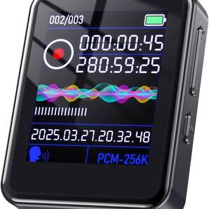 【32G】ボイスレコーダー 小型 ICレコーダー 大容量 80時間連続録音 1536kbps音質 録音機 液晶画面 ワンボタン録音 HDノイズリダクション