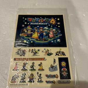 新品『マリオパーティ4 シール』ステッカー 任天堂 ゲームキューブ 販促品 ワリオ ルイージ ピーチ姫 ワルイージ ドンキーコング ヨッシー