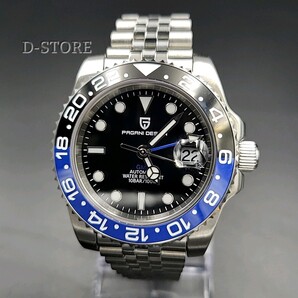 【送料無料】新品未使用 PAGANI DESIGN 自動巻き腕時計 GMTマスターII ジュビリーベルト 裏スケルトン