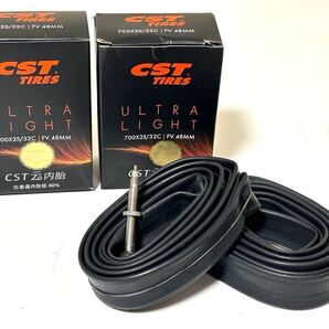 【送料無料超特価】実測73g CST UltraLight 700×25-32C 仏式48mmバルブ 新品2個セット《軽量チューブ》