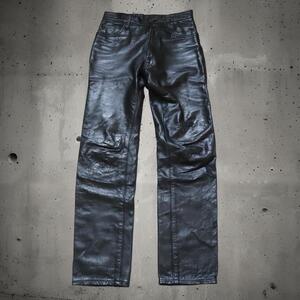 AERO LEATHER/エアロレザー 牛革 レザーパンツ ブラック カウレザー ブラック 30