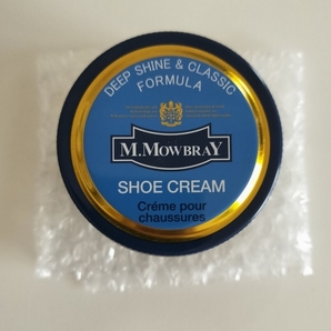 新品未開封 モゥブレィ シュークリーム ダスキーブラウン(濃い茶色)皮 革 皮革 靴磨き