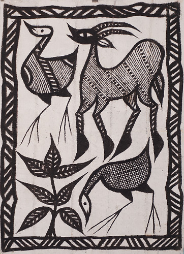 アフリカ　コートジボワール　セヌフォ族　コロゴ　絵布 　Mサイズ　No.8　コッ