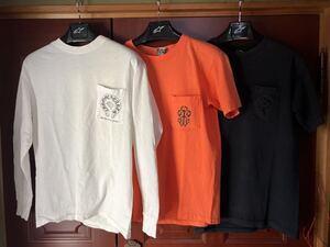 Используется подлинный CHROME HEARTS Chrome Hearts с длинными рукавами футболка с коротким рукавом длинный T Редкий M размер Винтаж Сотрудничество United Arrows