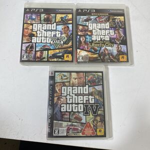 読込確認済み PS3 グランド セフト オート Ⅴ Ⅳ エピソード フロム リバティーシティー ソフト 3点まとめて【送料無料】AAL0917S9132/1107