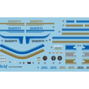 BlueStuff(BS12-027): 1/12 ドカティ 900SS (Ducati 900SS) 水転写デカールBS12027