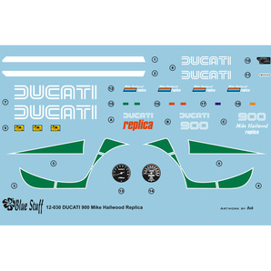 BlueStuff(BS12-030): 1/12 ドカティ 900 M.Hailwood レプリカ 水転写デカールBS12030
