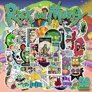 Rick and Morty ステッカー 50枚セット リックアンドモーティ リック&モーティ PVC 防水 シール 大量 アニメ キャラクター