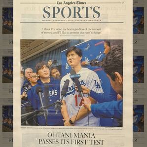 超激レア 『 ドジャース 大谷翔平 水原一平 』 貴重なロサンゼルスタイムズ shohei ohtani 山本由伸 佐々木朗希