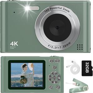 新品 デジタルカメラ 4800万画素 グリーン トイカメラ デジカメ 動画撮影