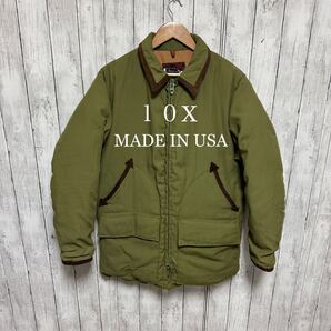 【良品】10X ミリタリーダウンミドルコート!アメリカ製!雰囲気◎タロンジップ