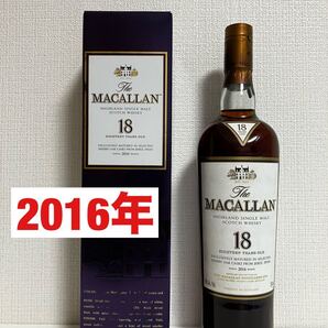 2016年 アメリカ版 マッカラン18年 未開封 箱付き/ウィスキー シェリーオーク 750ml
