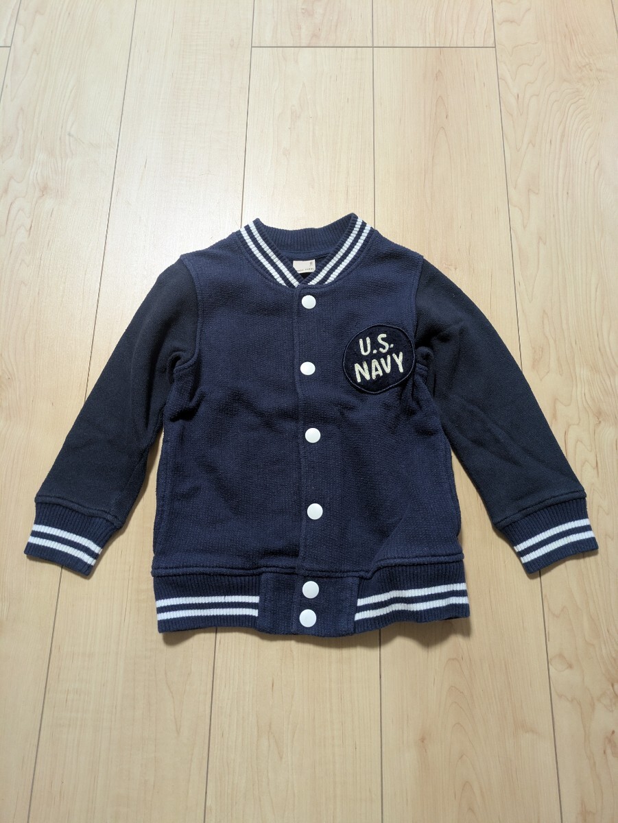 petit mainプティマイン100cm　ブルゾン　パーカー　スタジャン風