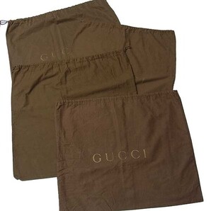 【グッチ/GUCCI】バッグ用保存袋 ブラウン/ゴールドロゴ 10枚まとめて【0287】