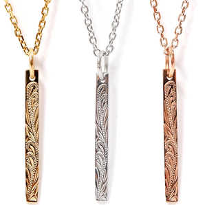 ハワイアンジュエリー ネックレス バー スクロール ステンレス ギフト インスタ シンプルでエレガント 完璧な美しさを表現