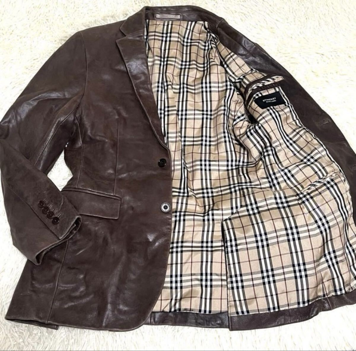 2025年最新】Yahoo!オークション -バーバリー 革ジャケットの
