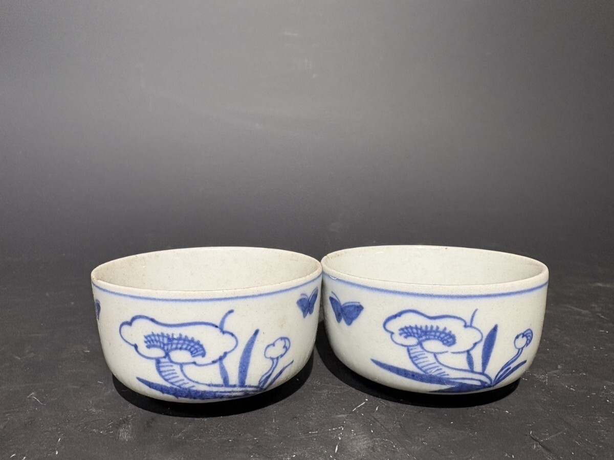 呉州染付 筒茶碗 中国美術 古美術 古道具 アンティーク茶道具 呉州染付