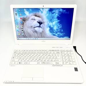 ★極上美品★高速SSD360GB 5世代i3 ブルーレイ Wi-Fi カメラ Bluetooth USB×4 白 ノートパソコン Office 富士通 LIFEBOOK AH45/W FMVA45WW