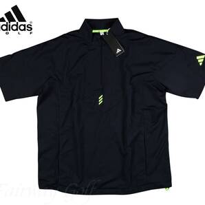 ■【XL】定価14,300円 アディダス ゴルフ adidas GOLF コードカオス 防風 裏地メッシュ 半袖ハーフジップジャケット■