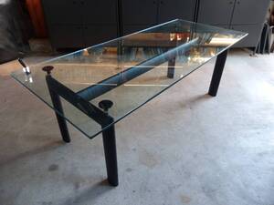 Cassina(カッシーナ)LC6/ターブル テューブ ダヴィオン テーブル|ル・コルビュジェ|ダイニングテーブル/ガラス