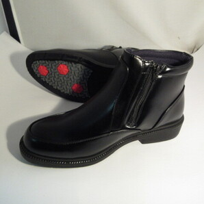 27cm 男メンズ 防寒 防水ブーツ 8204 Wilson 黒色 NEO GRIP ボアなし 上まで17cm 軽量 低反発 幅広4E幅 防水 氷雪路面 スパイクをOPEN