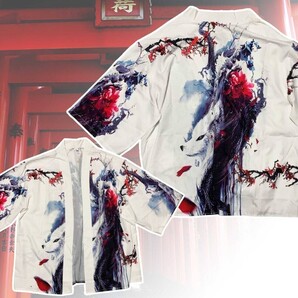 ★送料無料★「着物 法被/はっぴ きつね/キツネ/狐 妖狐」tface-g 【タグ:アニメ、アクセサリー】1 T06/30