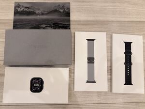 美品 Apple Watch Ultra3 ミラネーゼループM オーシャンバンドM付き ブラックチタニウム アップルウォッチ ウルトラ3