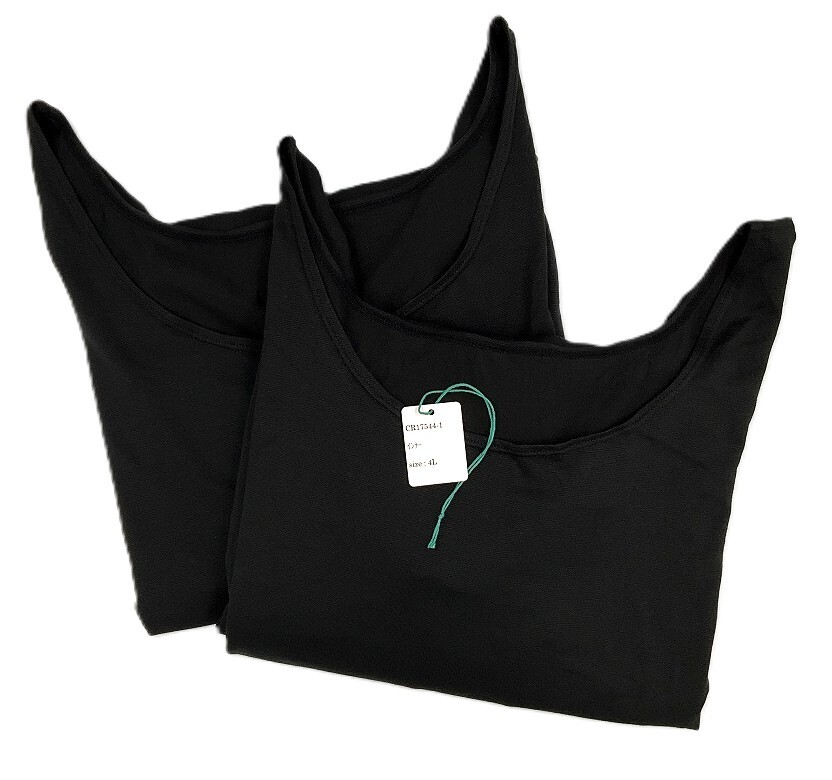 CR17544 IBK⑦【特価】新品 大きい インナー 4L 2枚 ブラック ス