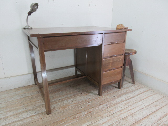 机　カウンターテーブル　店舗什器　古家具　古道具　アンティーク　昭和レトロ 楽天市場】古びた質感がたまらない 俺の作業台 戦前のお品 無垢