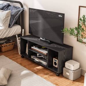 40インチ対応 ローボード キャスター付 移動簡単 オープン収納