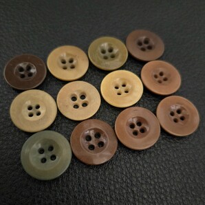 コロゾボタン フランス アンティーク ベジタブルアイボリー 17mm ヴィンテージ アンティーク ブラウン corozo french vintage 12個