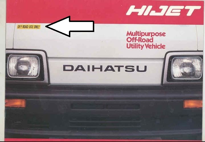 DAIHATSU HIJET Off Road Use Only копия стикер 2 листов USDM Daihatsu высокий jet US specification off HIway use only off-road легкий грузовик 