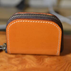 キャメルヌメ コインケース 牛革 サイズ中