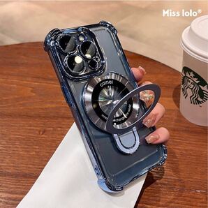 iPhone16 pro クリアケース アイフォン16 プロ ケース iPhone16 Pro カバー 透明 レンズ保護 耐衝撃 スタンド付き MagSafe充電 選べる4色 a