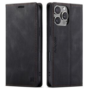 iPhone 13 pro max ケース アイフォン13 プロ マックス レザーケース iPhone13 pro max カバー カード収納 手帳型 ブラック