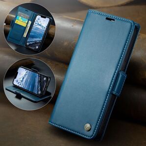 iPhone 16e レザーケース アイフォン16e ケース iPhone16e カバー 手帳型 カード収納 ブルー