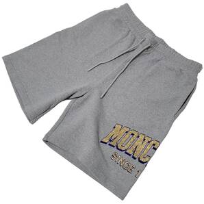 11.2万 新品 本物 モンクレール【MONCLER GOLDでかロゴ】ブランドロゴを大胆に配したデザイン ジョガースウェットパンツ ショートパンツ M